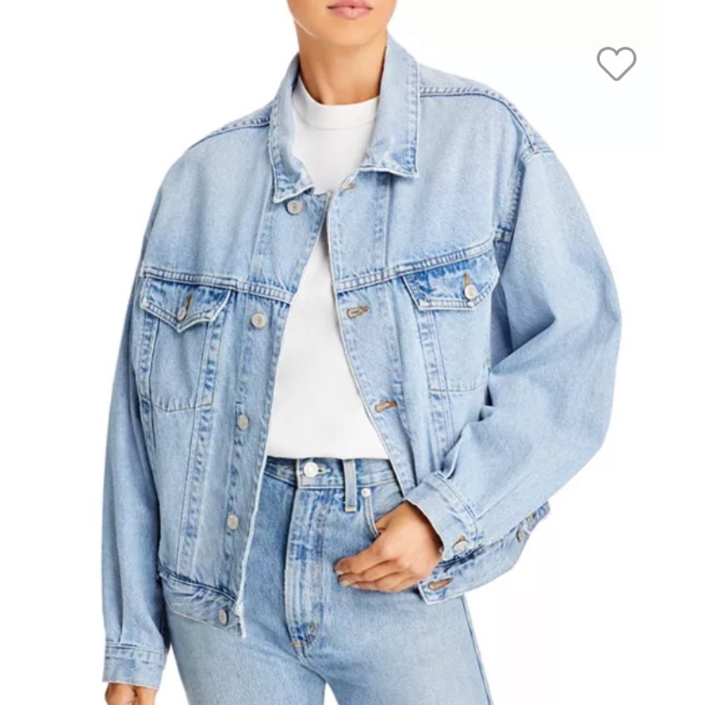 Charli Oversized Denim Jacket - Medium, light blue